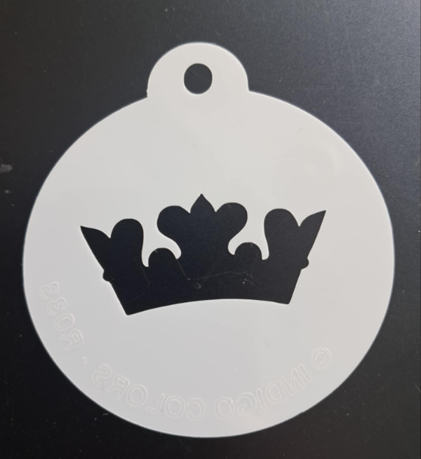 Indigo sjabloon: kroon