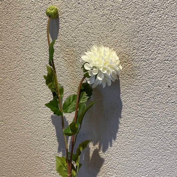 Kunstbloem Dahlia wit lengte 80 cm