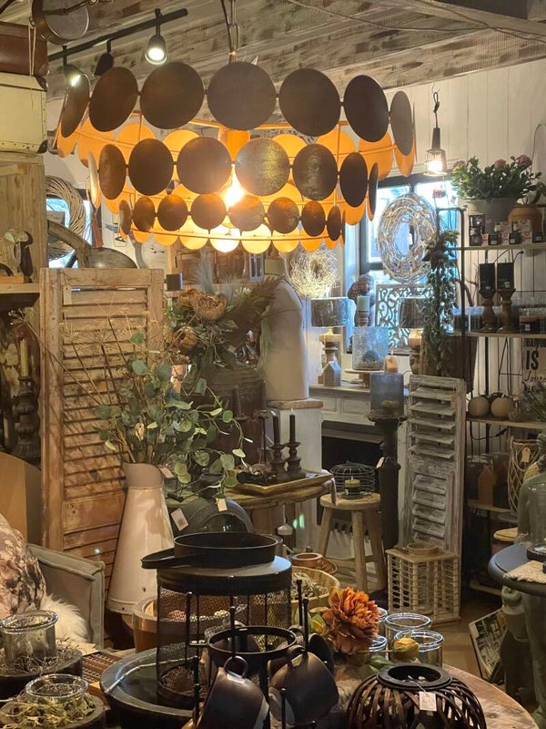 Hanglamp schijfjes goudkleur