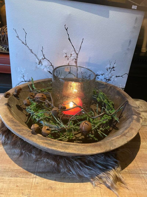 Nepalese houten schaal Nr. 1247