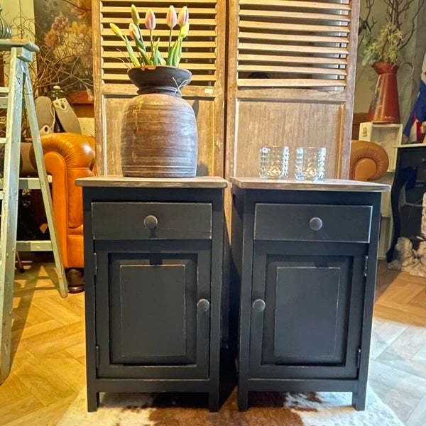 Nachtkasten offblack (set 2 st.)*VERKOCHT*