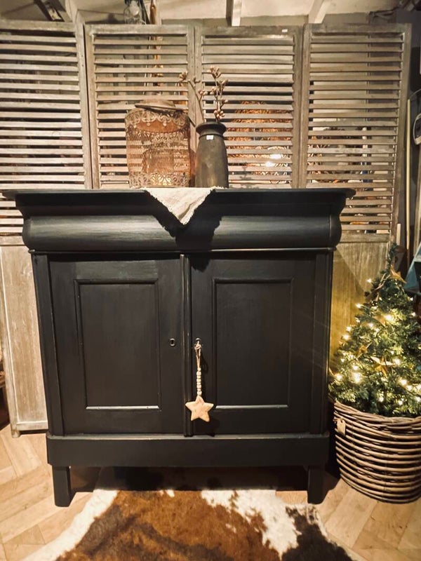 Biedermeier kast offblack *VERKOCHT*