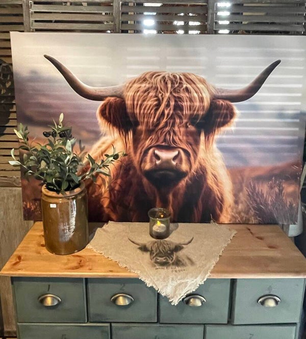 Canvas lijst Schotse Hooglander (groot)