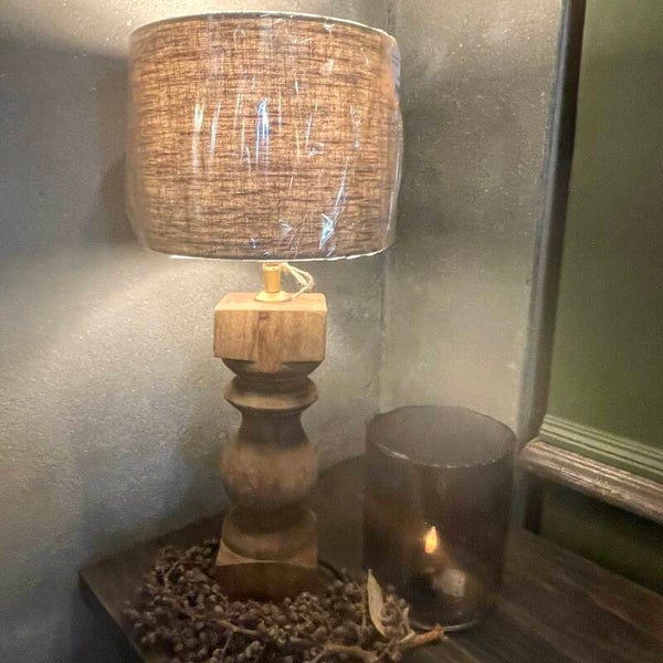 Lampenkap Dark linnen (20x20xH15 cm)