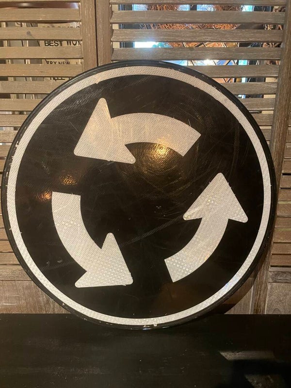 Verkeersbord zwart/wit