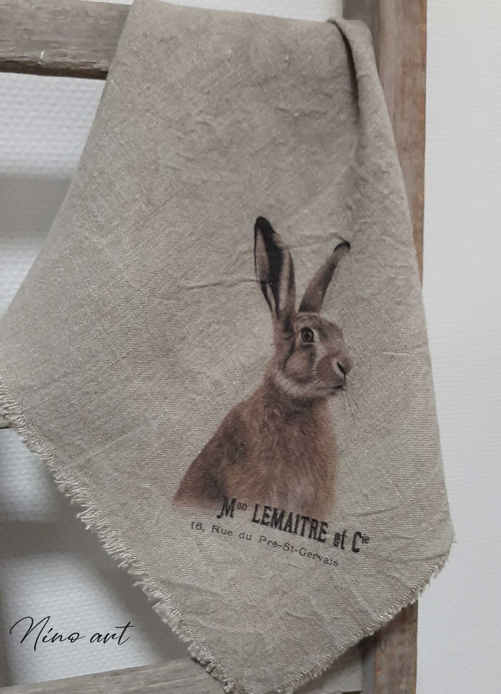 Shabby linnen doek haas