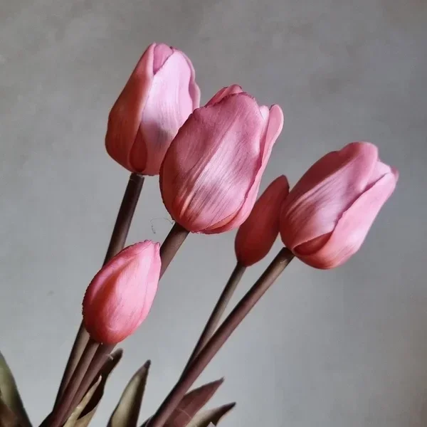 Kunsttulp bos roze 43 cm