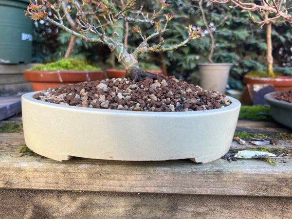 105. PRIVÉ - Ovale beige clair 24x19x4,5