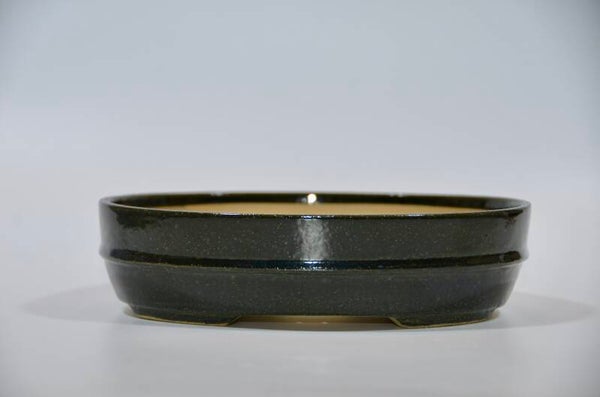 158. Ovale vert foncé 19x16x4,5
