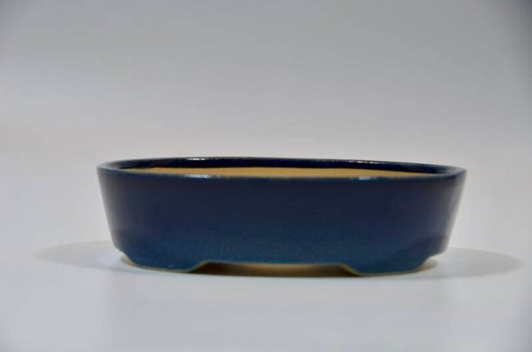 167. Ovale bleu 19x15,5x5