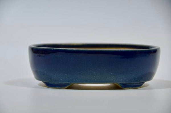 161. Ovale bleu foncé 13x11x4