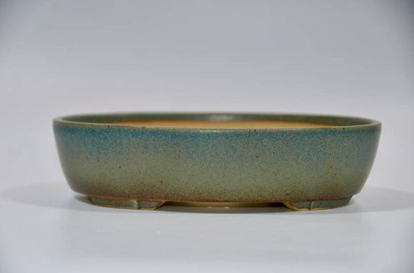 147. Ovale "Mokko" bleu/gris 19,5x15,5x5