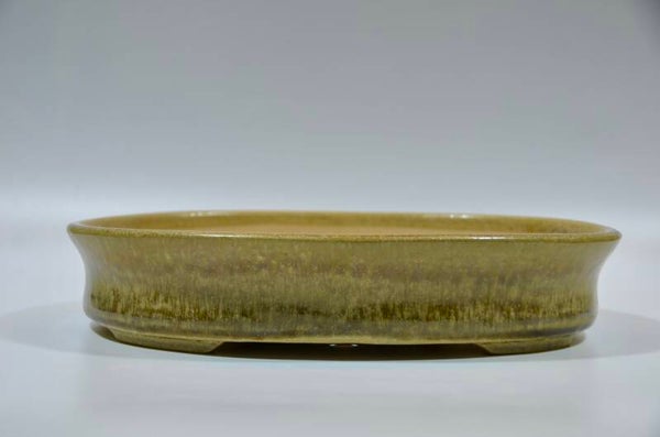 163. ovale Vert/beige 30x24x6