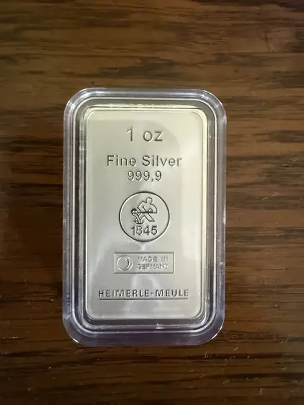 Silberbarren 999 Feinsilber 1g