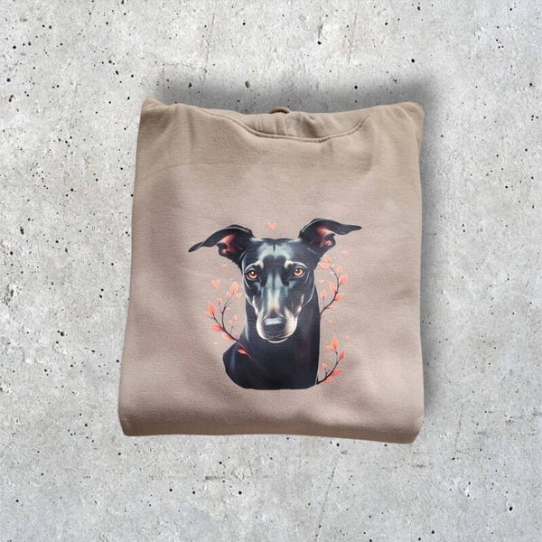 Kuscheliger Hoodie mit ausgefallenem Motiv - ein Hingucker für alle Windhundfans