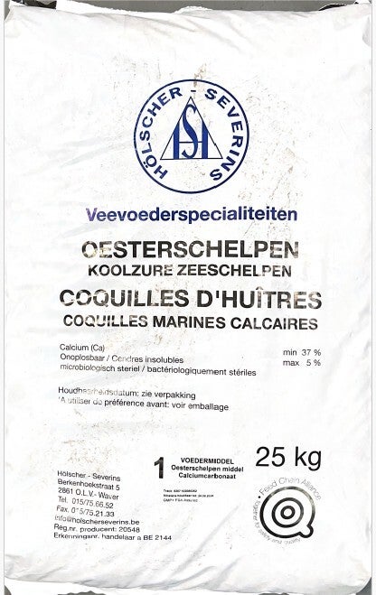 Oester grit - 25 Kg