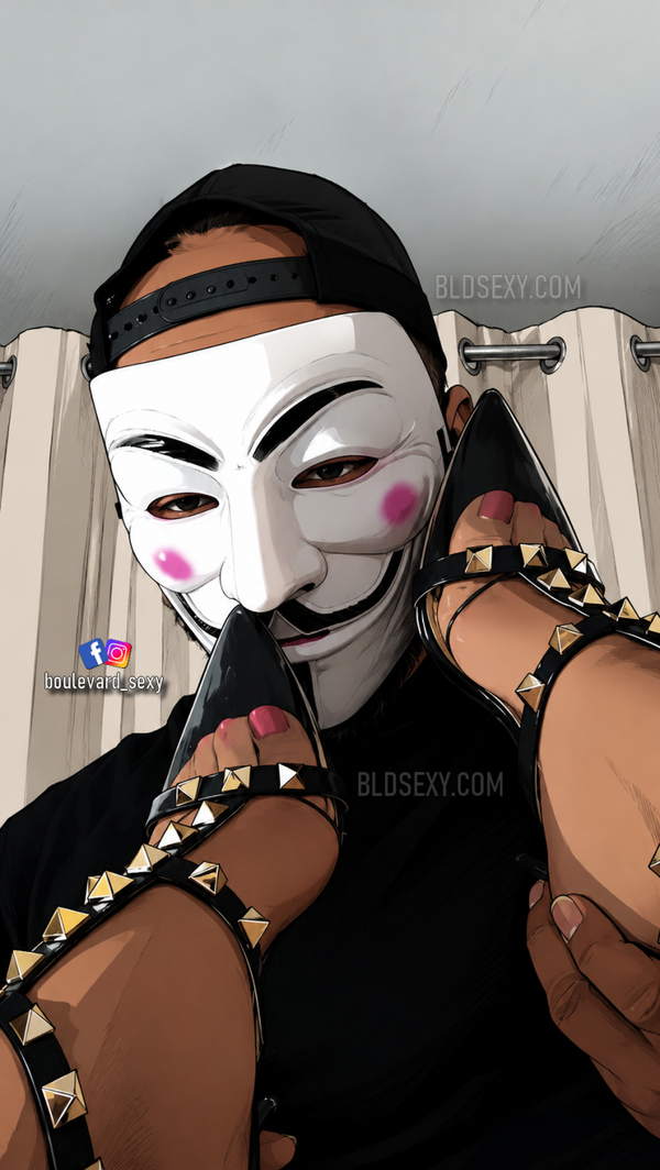 Masque Guy Fawkes Soumis - Masque Blanc - Anonymous V pour Vendetta