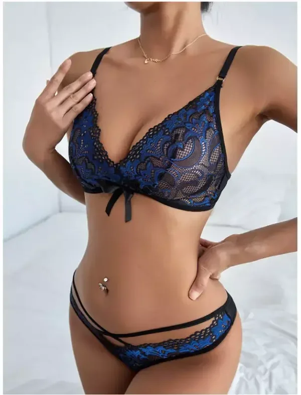 Blue Night Wear Ensemble Lingerie