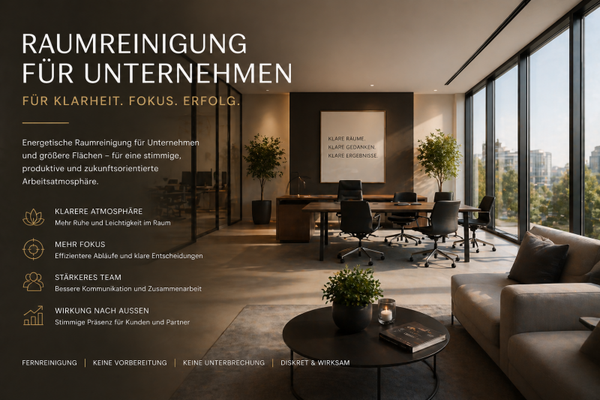 Raumreinigung für Unternehmen & größere Flächen  Für ein Arbeitsumfeld, das Klarheit, Fokus und Stabilität trägt