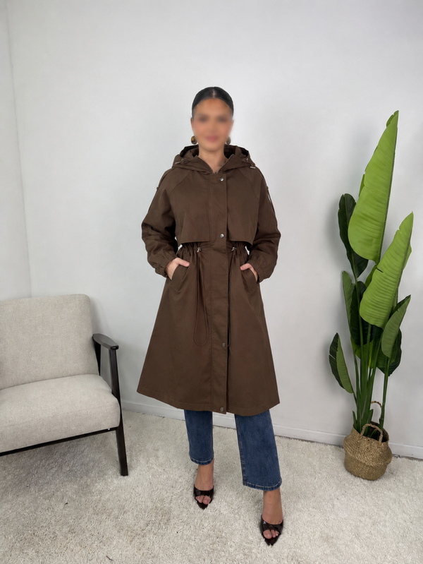 Sélène Hooded Trenchcoat