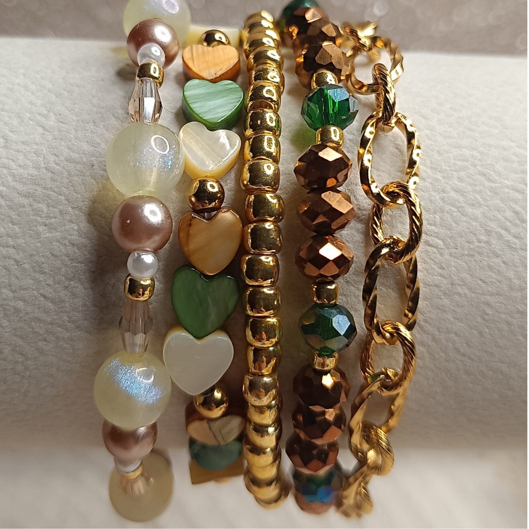 Gouden Hartslag Armbandenset