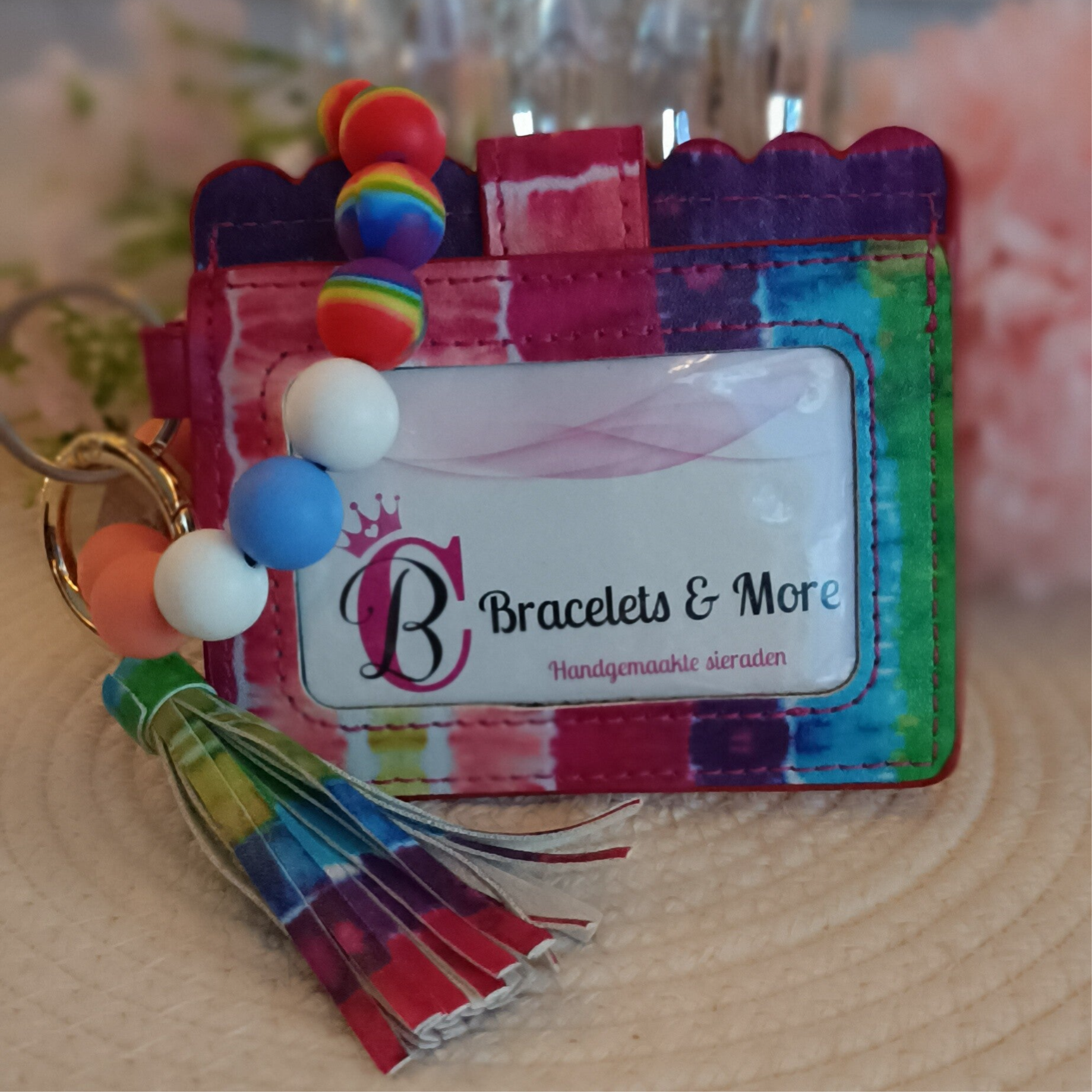 Pasjes Houder Tie-Dye Rainbow