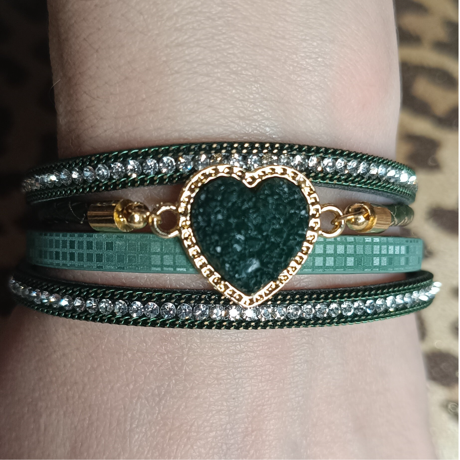 Emerald Boho Love - Wikkelarmband