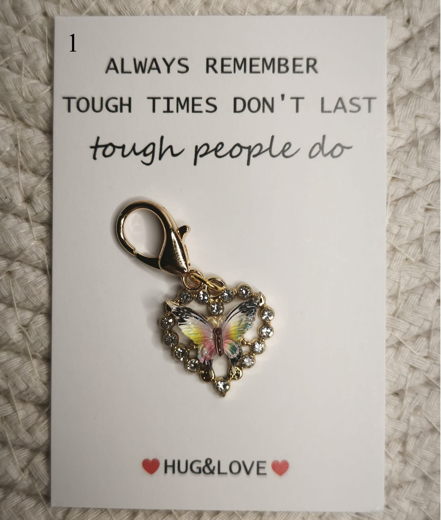 Pocket Hug Vlinder Hart Goud