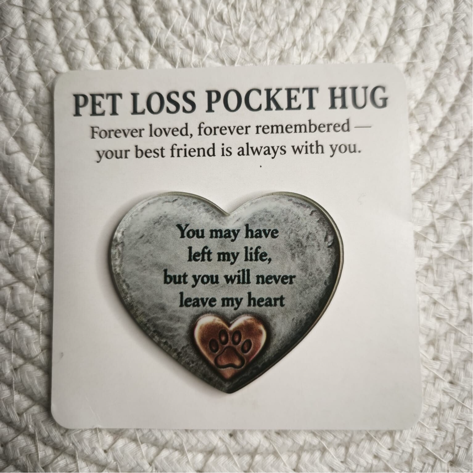 Pocket Hug Heart Pet Loss