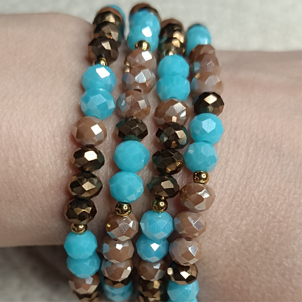 Turquoise & Gold Armband