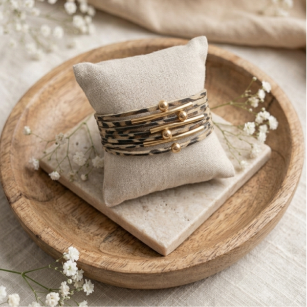 Safari Gold - Wikkelarmband