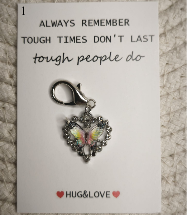 Pocket Hug Vlinder Hart Zilver