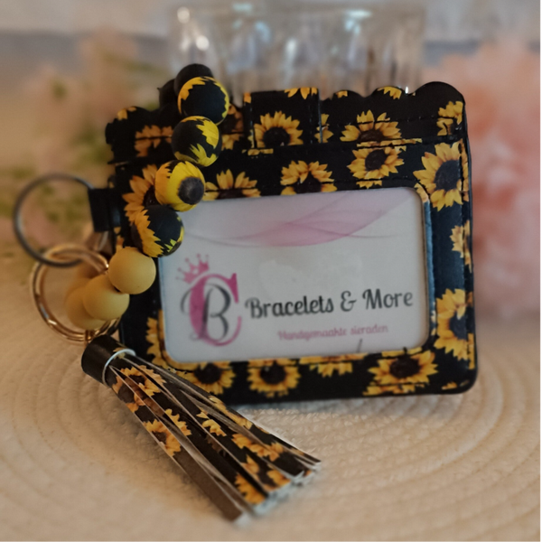 Pasjes Houder Zonnebloem Zwart