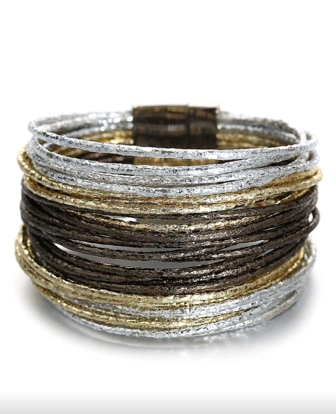 Glitter armband Mix donker