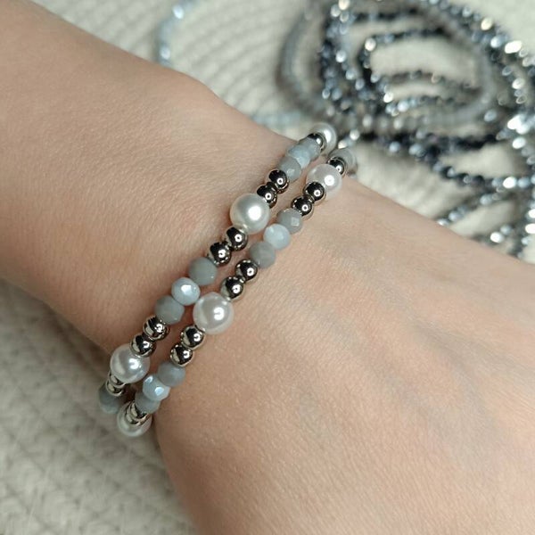 Armband Nova Silver & Grey