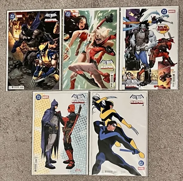 Batman-Deadpool #1 (5pack) variant Cover Set