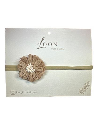 Haarband flower bruin