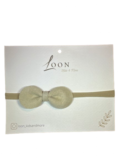 Haarband strik beige