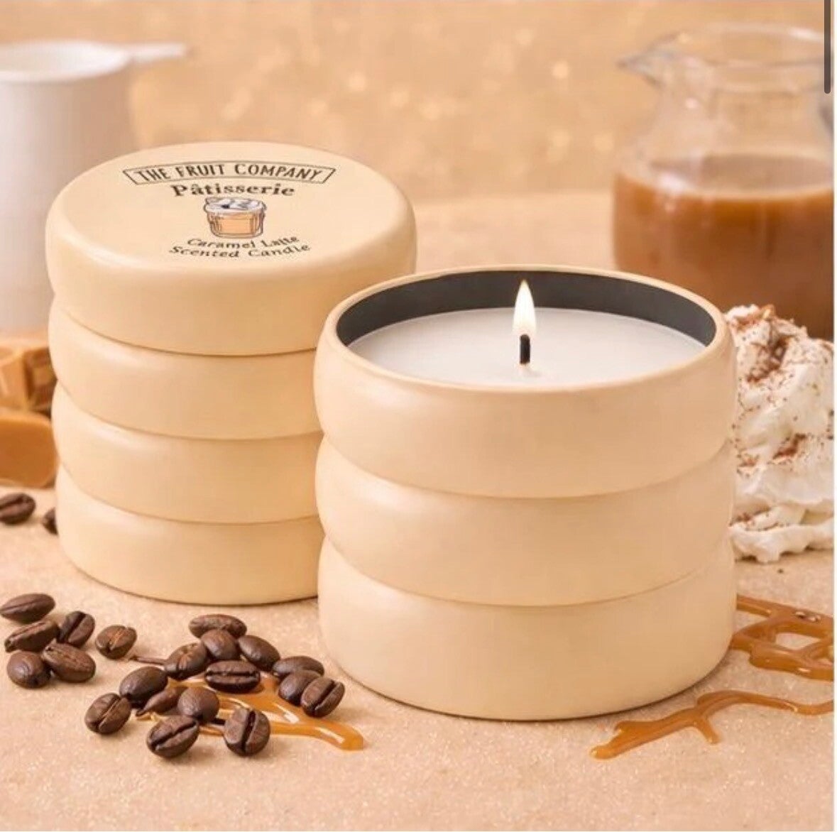 Bougie parfum caramel latte