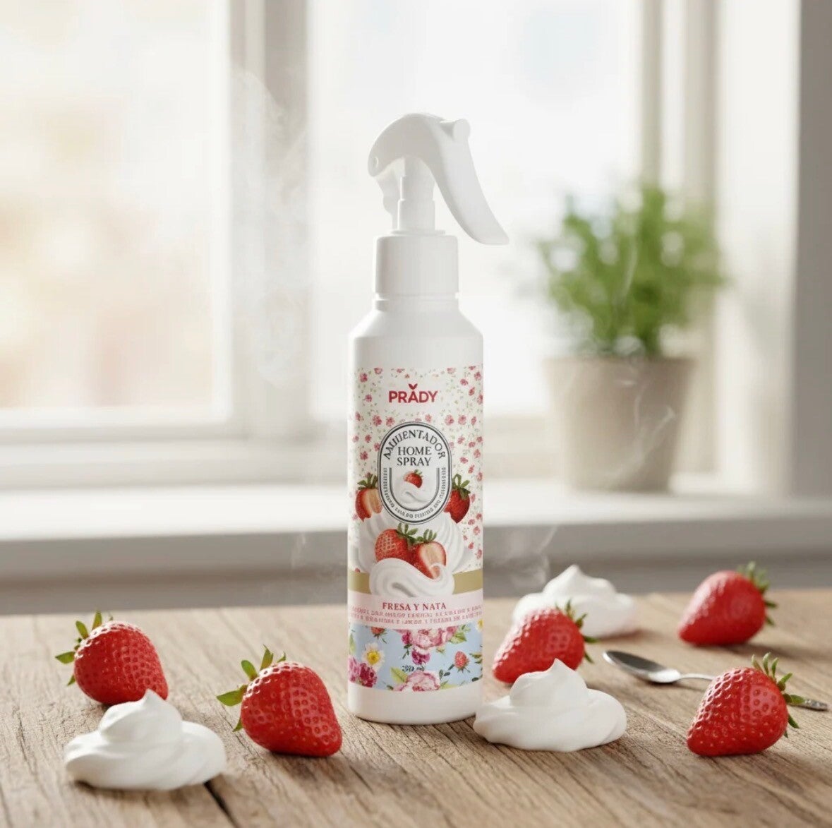 Spray d'Ambiance Maison Tissu et voiture fraise chantilly