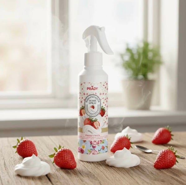 Spray d'Ambiance Maison Tissu et voiture fraise chantilly