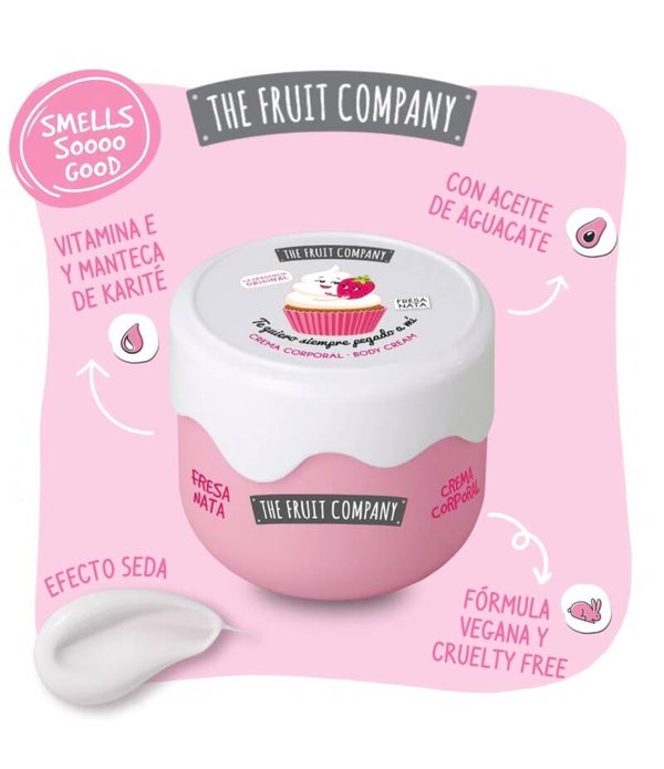 Crème corps Fraise Chantilly vegan 200ML- the fruit company