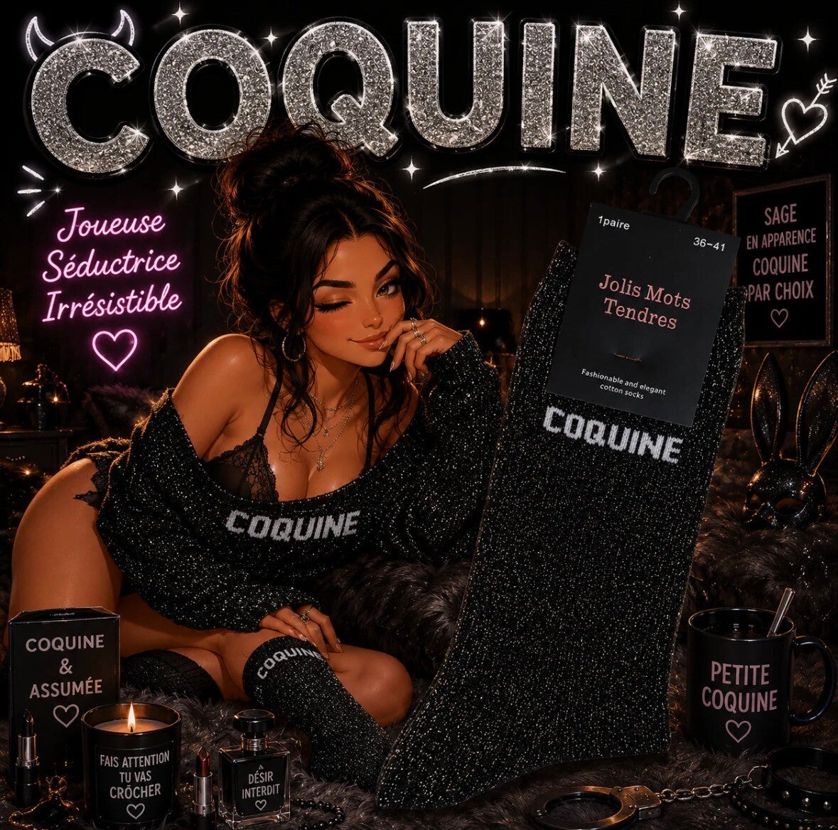 Chaussettes " coquine "