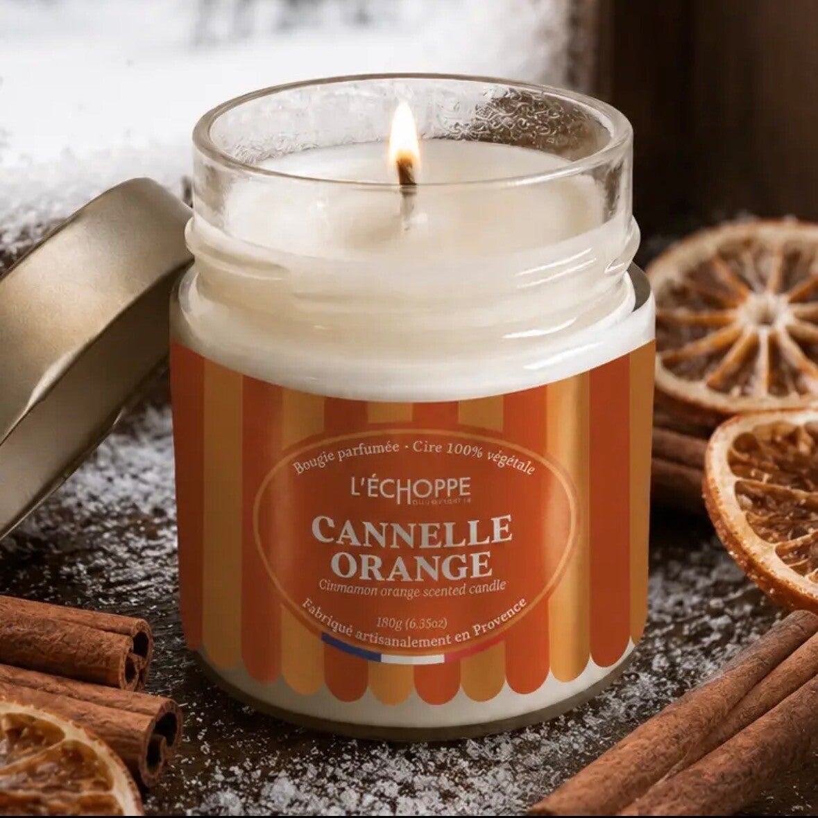 Bougie cannelle orange