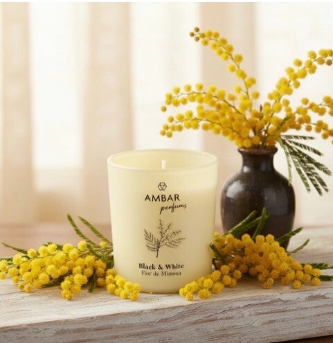 Bougie parfumée fleur de mimosa