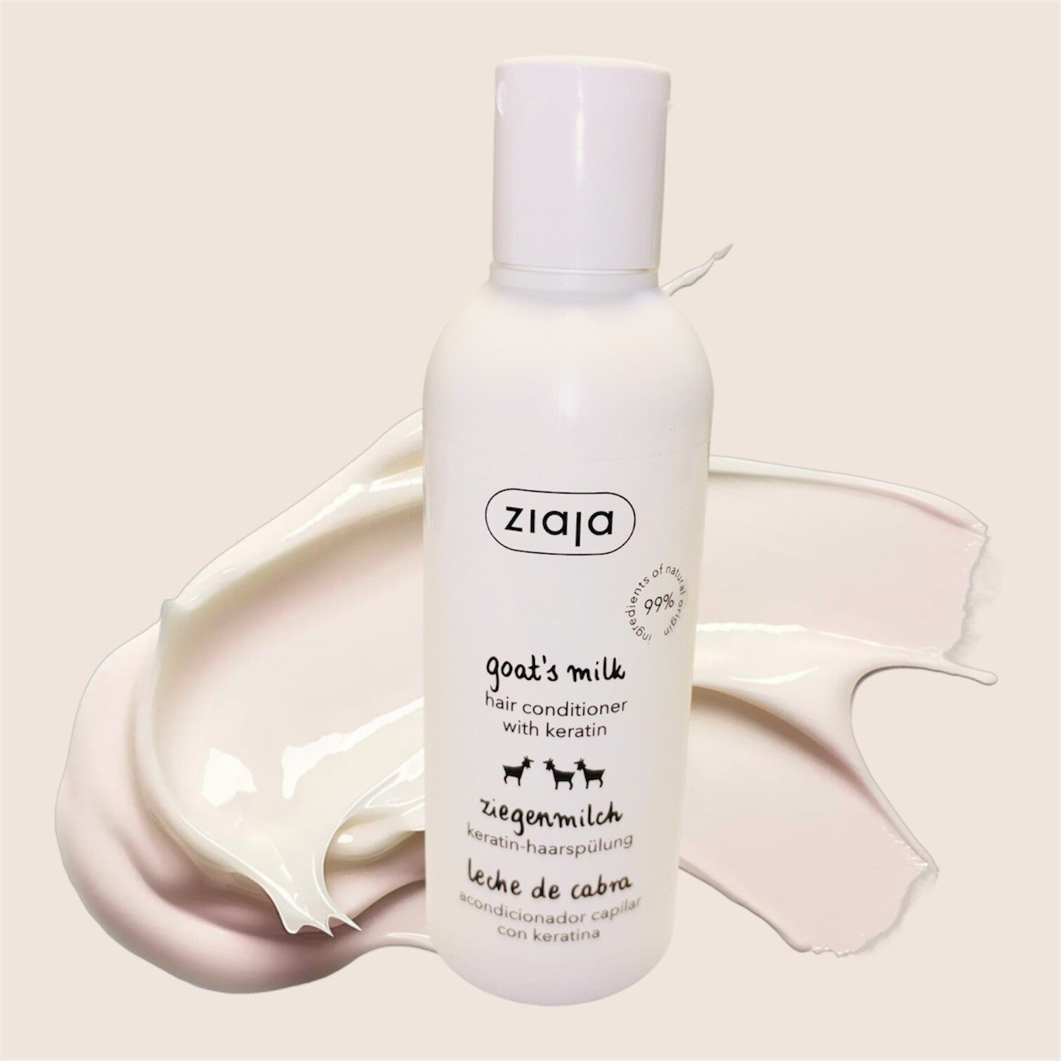 Après shampoing fortifiant- Kératine et au lait de chèvre