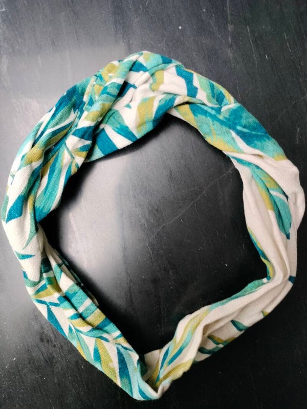 Bandeau linnen leaves green