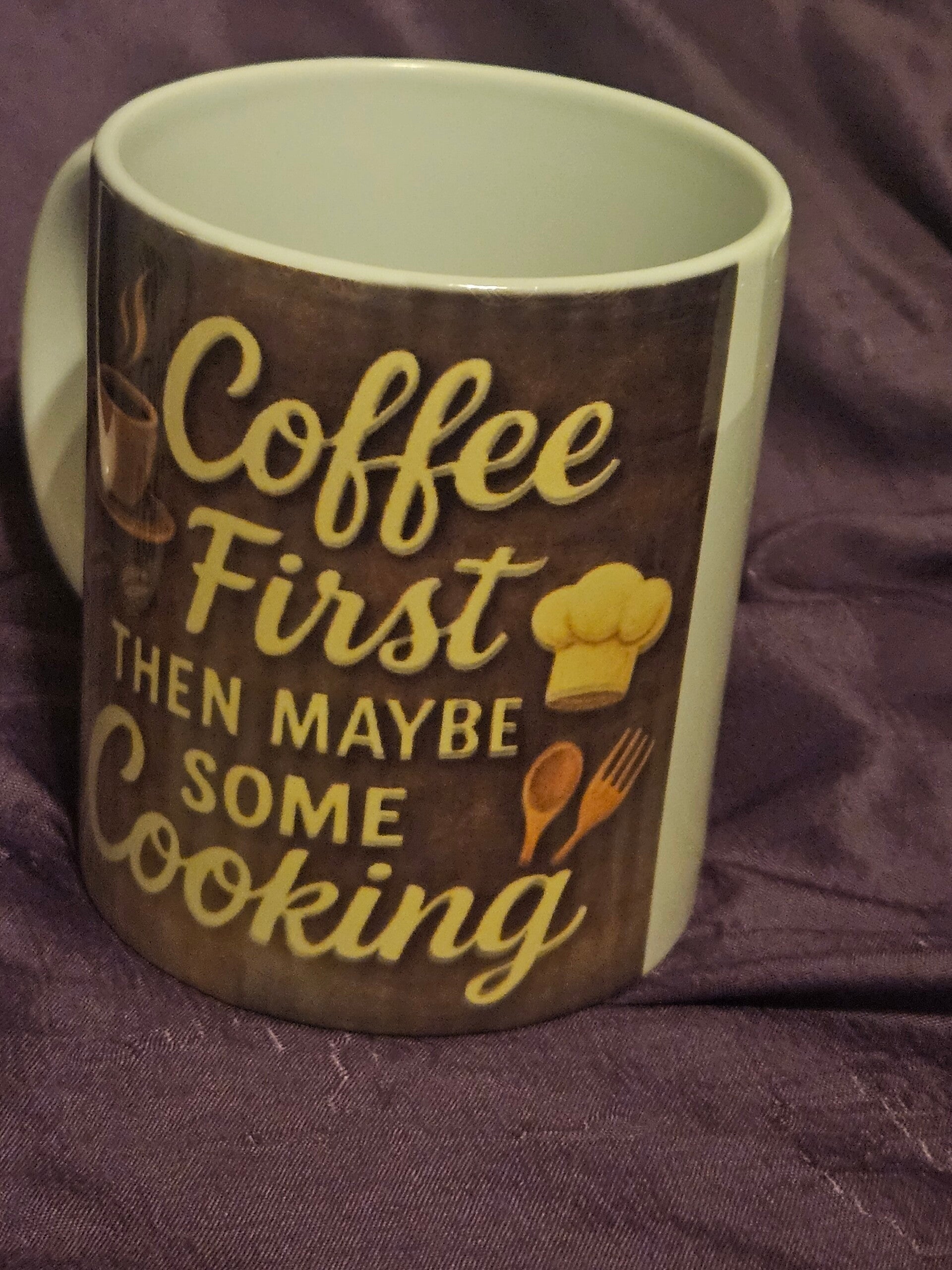 "Coffee First, Maybe Cooking Later" 11oz Mug