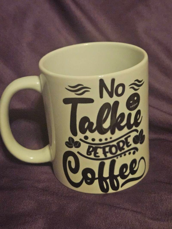 "No Talkie Before Coffee" 11oz Ceramic Mug