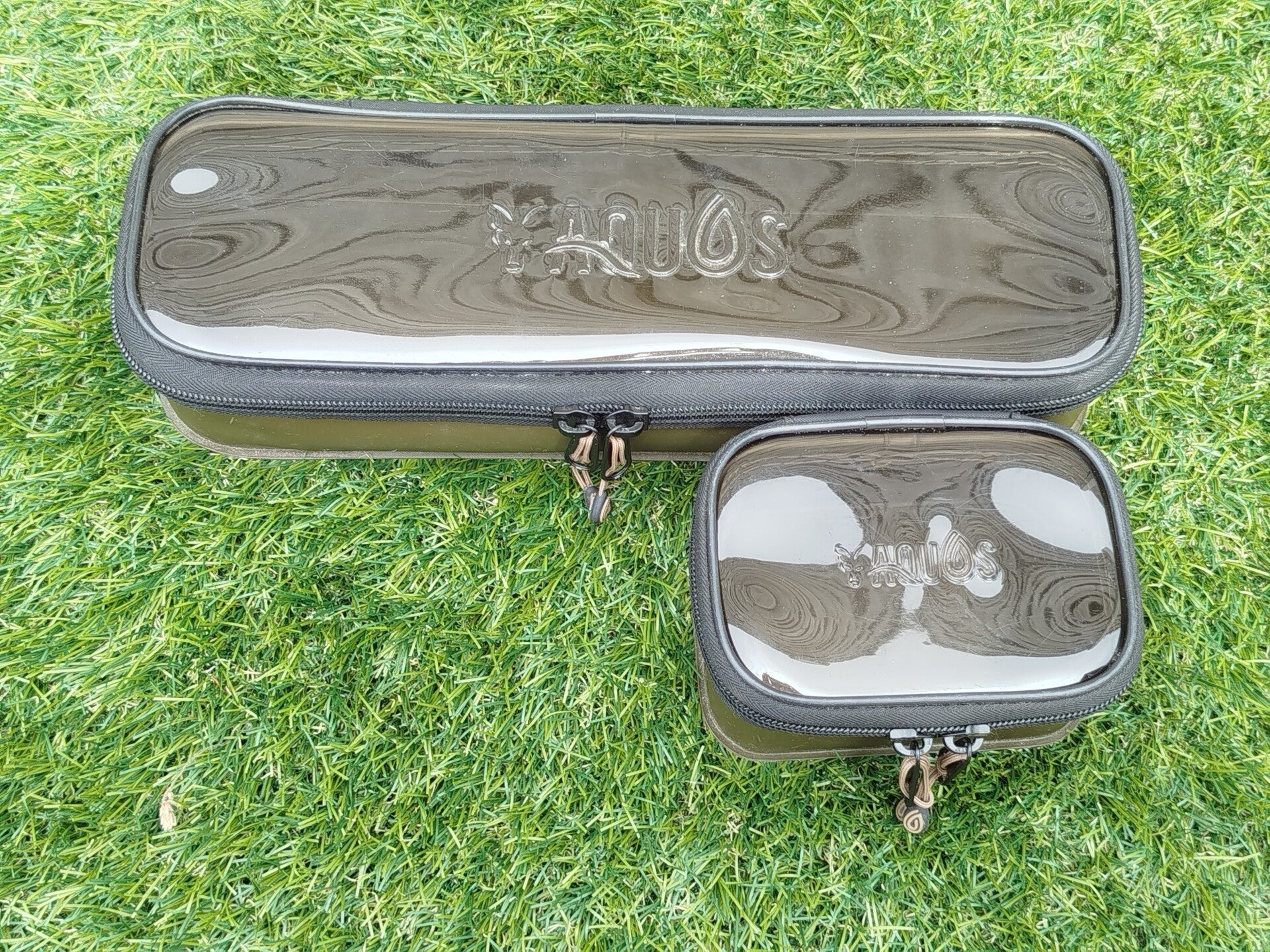 Fox Aquos Camo Accessory Bags set van 1x S + 1x M